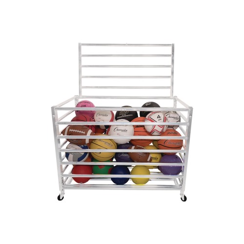 Office Filing Cabinets & Shelves | Champion Sports EBLXX 23 in. x 45 in. x 32 in. 264 lb Capacity Economy Locking Ball Carrier - White image number 0