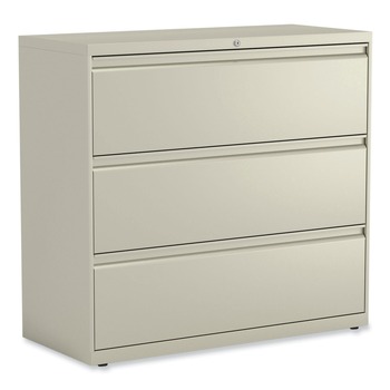Alera 42 in. x 18.63 in. x 40.25 in. 3 Legal/Letter/A4/A5 Size Lateral File Drawers - Putty