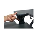 Cleaning & Janitorial Supplies | Victor VCTDCX760G 36 in. x 31.25 in. x 5.25 in. to 20 in. High Rise Height Adjustable Standing Desk with Keyboard Tray - Gray/Black image number 9