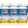 Cleaning & Janitorial Supplies | Clorox 01628 7 in. x 7.75 in. 1-Ply Bleach Free Disinfecting Cleaning Wipes - Crisp Lemon White (6/Carton) image number 0