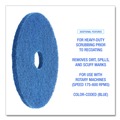 Office Jansan | Boardwalk BWK4014BLU 14 in. Diameter Scrubbing Floor Pads - Blue (5/Carton) image number 4