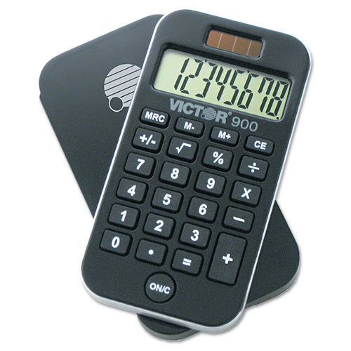 Office Electronics & Batteries | Victor 900 900 8-Digit LCD Antimicrobial Pocket Calculator image number 0