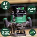 Plunge Base Routers | Metabo HPT M3612DAQ4M 36V MultiVolt Brushless Lithium-Ion Cordless Plunge Router (Tool Only) image number 8
