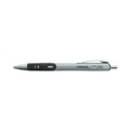 Office Jansan | Universal 39720 0.7 mm. Medium Comfort Grip Retractable Gel Pen - Black Ink, Gray/Black/Silver Barrel (1-Dozen) image number 2