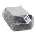 Food Service | Pactiv Corp. 0TFB07S00000 5.63 in. x 14.16 in. x 0.67 in. No. 7S Foam Supermarket Tray - Black (250/Carton) image number 0
