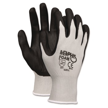 MCR Safety Economy Foam Nitrile Gloves - X-Large Gray/Black (1-Dozen)