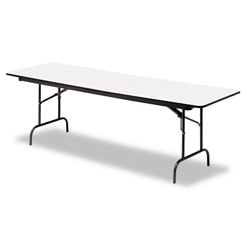  | Iceberg 55237 96 in. x 30 in. x 29 in. OfficeWorks Commercial Wood-Laminate Rectangular Folding Table - Gray/Charcoal image number 0