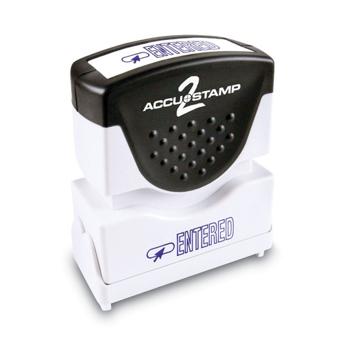 Stamps & Stamp Supplies | ACCUSTAMP2 035573 1.63 in. x 0.5 in. ENTERED Pre-Inked Shutter Stamp - Blue image number 0