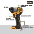 Impact Drivers | Factory Reconditioned Dewalt DCF840BR 20V MAX Lithium-Ion Brushless 1/4 in. Cordless Impact Driver (Tool Only) image number 10