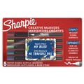 Markers | Sharpie 2196904 Fine Brush Tip Creative Markers - Assorted Colors (5/Pack) image number 0