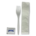 Bulk Savings Pricing 2 | Boardwalk BWK3KITMW 3-Piece Fork/Napkin/Salt Packet Utensil Set - White (500/Carton) image number 1