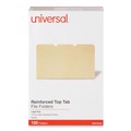 Office Jansan | Universal UNV16123EE 2-Ply 1/3-Cut Assorted Top Tab File Folders - Legal Size, Manila (100/Box) image number 1