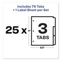 Office Jansan | Avery 11445 Index Maker 11 in. x 8.5 in. 3-Tab Print and Apply Clear Label Dividers - White (25/Box) image number 4