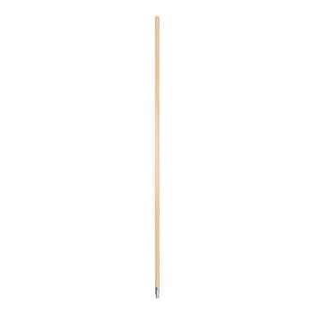 Boardwalk 0.94 in. x 60 in. Metal Tip Threaded Hardwood Broom Handle - Natural