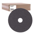 Sponges & Scrubbers | Boardwalk BWK4012BLA 12 in. Diameter Stripping Floor Pads - Black (5/Carton) image number 1
