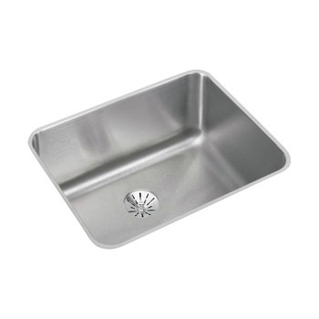 PRODUCTS | Elkay ELUH211510PD Lustertone 23-1/2 in. x 18-1/4 in. x 10 in., Single Bowl Undermount Sink with Perfect Drain (Stainless Steel)