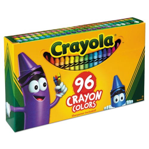 crayon品 Crayola Classic Color Crayons in Flip-Top Pack with Sharpener (96/Box)