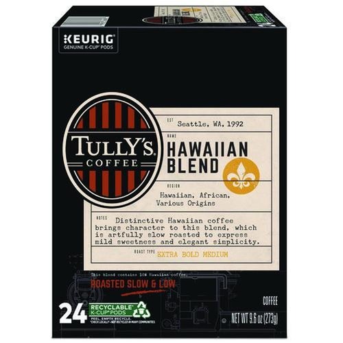 Office Jansan | Tully's Coffee 5000373793 Coffee K-Cups - Hawaiian Blend (24/Box) image number 0