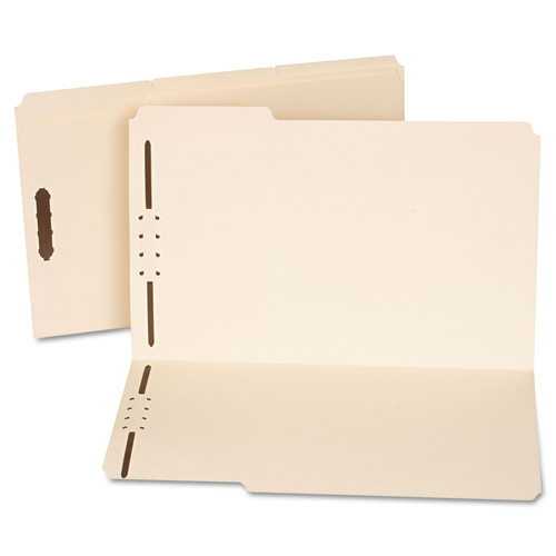  | Universal UNV13520 1/3-Cut Tabs Reinforced Top Tab Folders with Fasteners - Legal Size, Manila (50/Box) image number 0