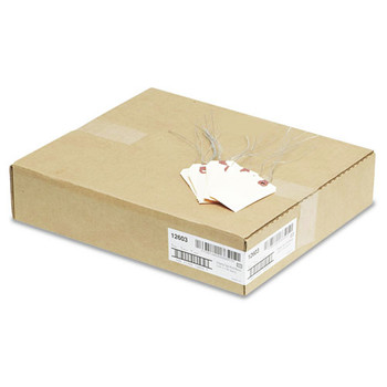 Avery 12603 11.5 pt. Stock 3.75 in. x 1.88 in. Double Wired Shipping Tags - Manila (1000-Piece/Box)