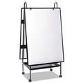  | MasterVision EA49125016 29-1/2 in. x 74.88 White Surface Black Metal Frame Creation Station Dry Erase Board image number 2