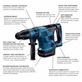 Rotary Hammers | Bosch GBH18V-36CN 18V PROFACTOR Brushless Connected-Ready SDS-Max Lithium-Ion 1-9/16 in. Cordless Rotary Hammer (Tool Only) image number 8