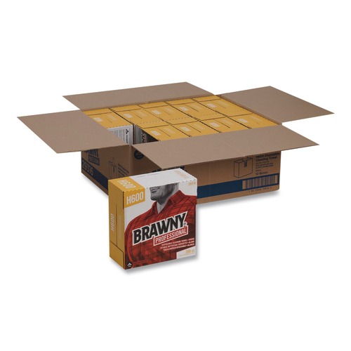 Paper Towels and Napkins | Georgia-Pacific 29316 9.1 in. x 12.5 in. Lightweight Disposable Shop Towel - White (200/Box) image number 0