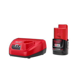 Milwaukee 48-59-2420 M12 REDLITHIUM CP 2 Ah Lithium-Ion Compact Battery and Charger Kit