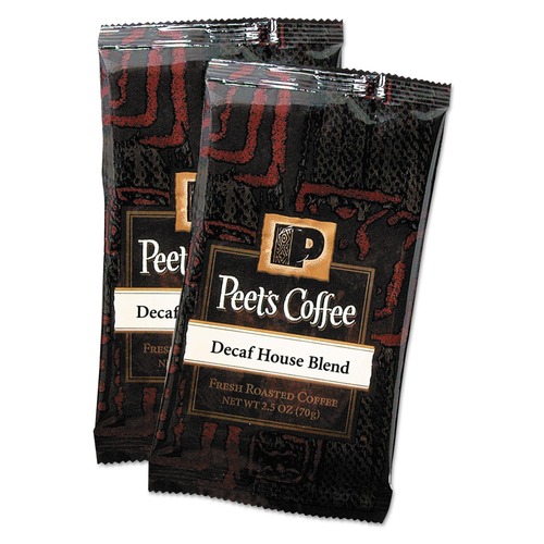 Coffee | Peet's Coffee & Tea 504913 House Blend 2.5 oz. Frack Pack Decaf Coffee Portion Packs (18/Box) image number 0