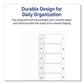 Office Jansan | Avery 11130 Ready Index 11 in. x 8.5 in. 5-Tab 1 to 5 Customizable TOC Dividers - White and Black (1-Set) image number 5