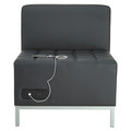  | Alera ALEQB8116P 26.38 in. x 26.38 in. x 30.5 in. QUB Series Powered Armless L Sectional - Black image number 2