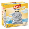 Cleaning & Janitorial Supplies | Glad 78899 ForceFlex 24 in. x 27.38 in. 13 Gallon Kitchen Drawstring Trash Bags - Fresh Clean Scent/White (240/Carton) image number 2
