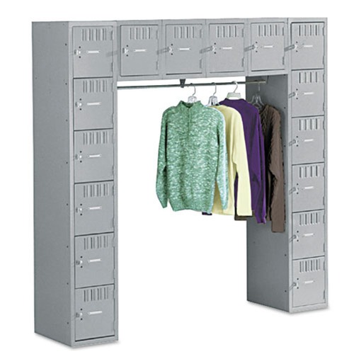 Tennsco SRS721872AMG 72 in. x 18 in. x 72 in. 16 Box Compartment Locker with Coat Bar - Medium Gray image number 0