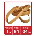 Office Jansan | Universal UNV00184 0.04 in. Gauge Size 84 Rubber Bands - Beige (155/Pack) image number 2