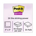 Office Jansan | Post-it Notes Super Sticky 654-24SSCP 3 in. x 3 in. Pads in Canary Yellow (24 Pads/Pack) image number 9