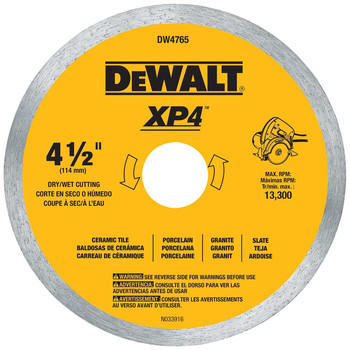 CIRCULAR SAW BLADES | Dewalt DW4735 4 in. XP4 Porcelain Tile Blade