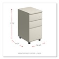  | Alera ALEPBBBFPY 14.96 in. x 19.29 in. x 27.75 in. 3-Drawers: Box/Box/File Legal/Letter Left or Right File Pedestal with Full-Length Pull - Putty image number 5