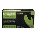 Disposable Gloves | Ammex GWGN44100 8 mil Heavy-Duty Industrial Powder-Free Nitrile Gloves - Medium, Green (1000/Carton) image number 0