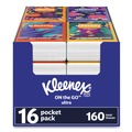 Tissues | Kleenex 54635 3-Ply On The Go Packs Facial Tissues - White (10/Pouch, 16 Pouches/Pack, 6 Packs/Carton) image number 0