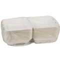 Food Trays, Containers, and Lids | Pactiv Corp. YMCH0901BB 9 in. x 9 in. x 3 in. Sugarcane EarthChoice PFAS Free Compostable Hinged Lid Container - White (150/Carton) image number 2