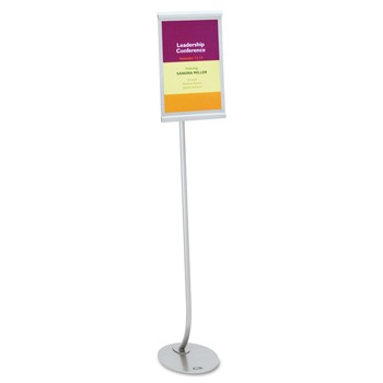 PRODUCTS | Quartet 7922 Aluminum Frame 11 in. x 17 in. Designer Sign Stand - Silver