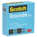 Tapes & Adhesives | Scotch 811 0.5 in. x 36 yds 1 in. Core Removable Tape - Transparent (1-Roll) image number 1