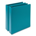 Binders & Binding Supplies | Samsill MP286577 Earth's Choice Plant-Based 11 in. x 8.5 in. 1.5 in. Capacity 3 Rings Economy Round Ring View Binders - Teal (2/Pack) image number 0