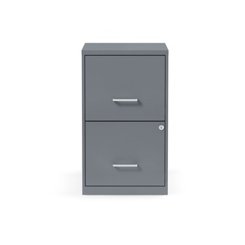 Alera 14 in. x 18 in. x 24.1 in. Soho 2-Drawer Vertical Letter File Cabinet - Charcoal