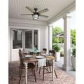 Ceiling Fans | Hunter 59273 54 in. Key Biscayne Onyx Bengal Ceiling Fan with Light image number 8
