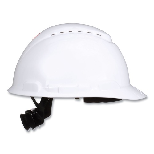 Hard Hats | 3M H-701SFV-UV SecureFit H-Series 4-Point Pressure Diffusion Ratchet Suspension H-700 Front-Brim Cap with UV Indicator Hard Hats - White image number 0
