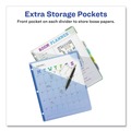Office Jansan | Avery 16183 Write and Erase Big Tab 11 in. x 8.5 in. 5-Tab 3-Hole Punched Expandable Pocket Durable Plastic Dividers - Assorted (1-Set) image number 5