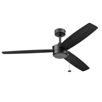 CEILING FANS | Prominence Home 51466-45 52 in. Journal Contemporary Indoor Outdoor Ceiling Fan - Matte Black