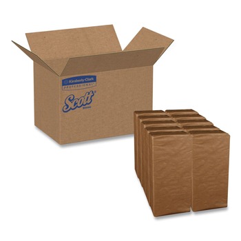 Scott 98200 17 in. x 14.63 in. 1/8-Fold 2-Ply Dinner Napkins - White (10/Carton)