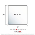  | Floortex 1215015019ER Cleartex Ultimat 60 in. x 60 in. Polycarbonate Chair Mat for Hard Floors - XXL, Clear image number 4